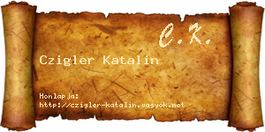 Czigler Katalin névjegykártya