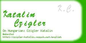 katalin czigler business card